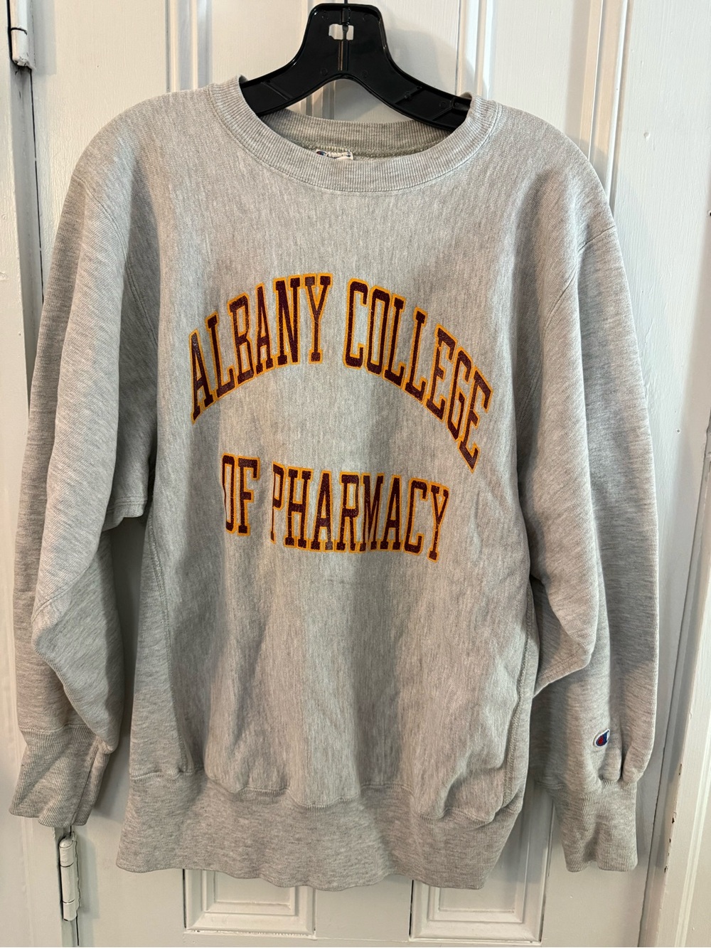 Vintage Champion Light Gray Crewneck Albany College of Pharmacy